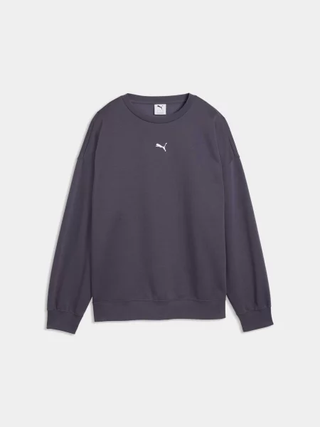 Світшот PUMA Ess Oversized Crew комбінований верх сірий