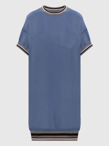 Сукня з люрексом Brunello Cucinelli синя