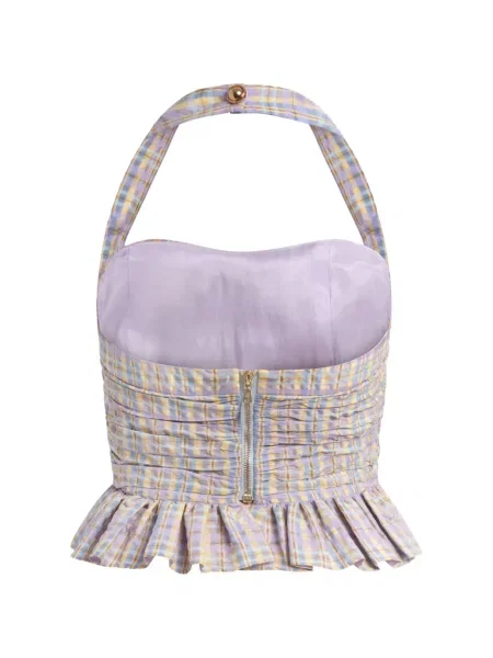 Top Markarian cu volane violet