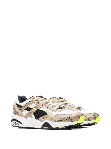 Sneakerși Puma cu șireturi din dantelă alb