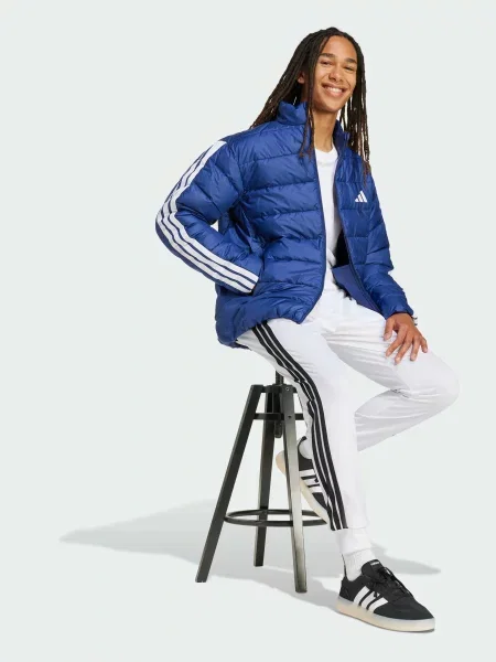 Демисезонная куртка Adidas в полоску синяя