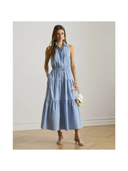 Ralph Lauren Sukienki Kobieta XS Woven-Sukienki-Y/D Broadcloth niebieski