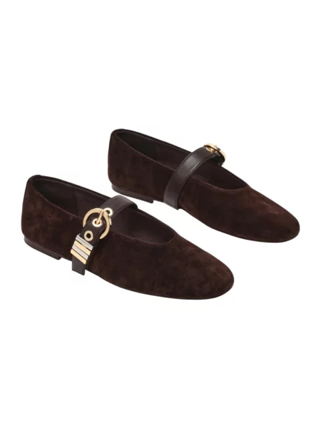Balerinki Steve Madden zamszowe brązowe