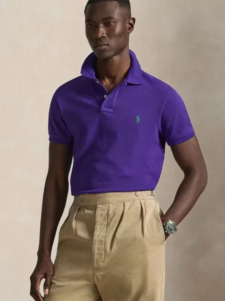 Polo Ralph Lauren Pánske polo tričko fialová