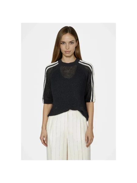 Dzianinowy sweter Marc Aurel czarny