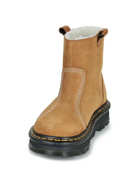 Púštne členkové topánky Dr. Martens z nubuku hnedá