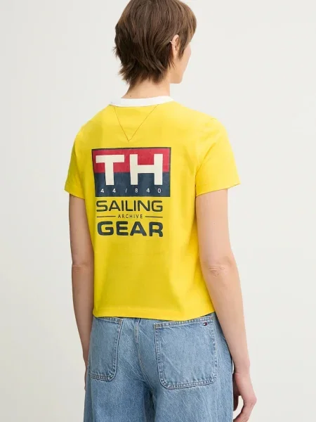 Тениска Tommy Hilfiger SAILING дамска жълто