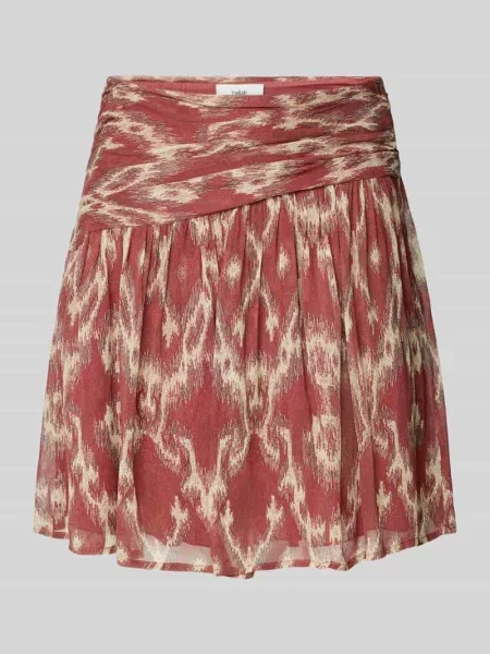 Spódnica mini z zakładkami model ‘MINA’ Bash bordowa