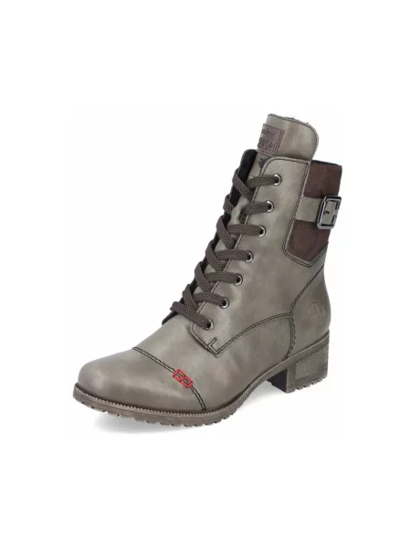 Buty do kostki Rieker skórzane brązowe