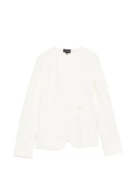 Geacă Emporio Armani asimetrică alb