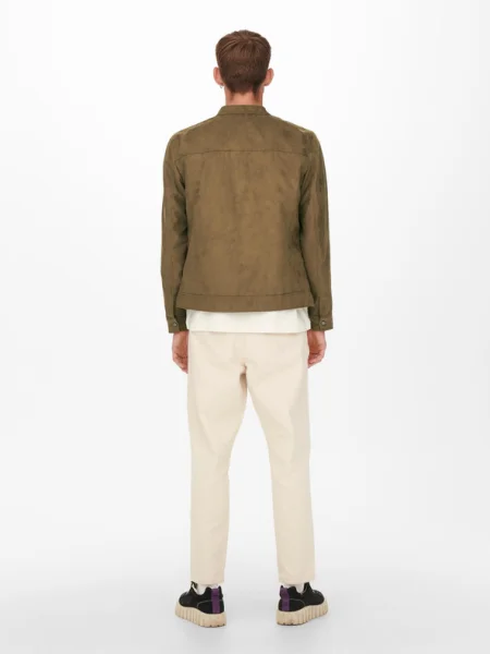Only & Sons Geacă din imitație de piele Willow maro