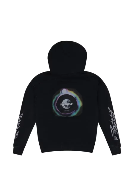 Hanorac cu glugă Rhude cu imagine negru
