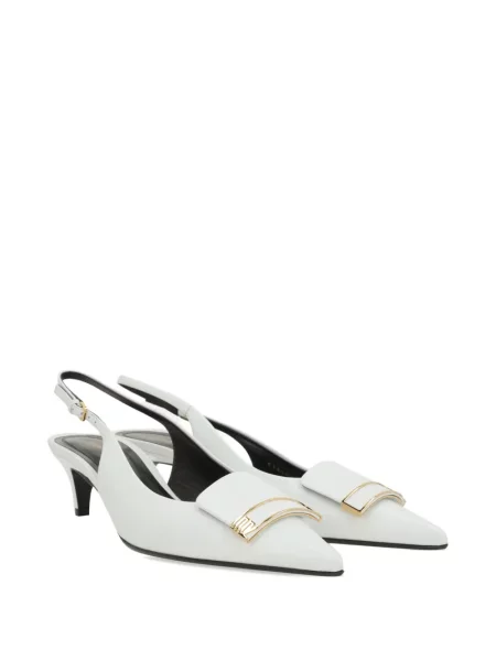 Pantofi cu toc Sergio Rossi slingback alb