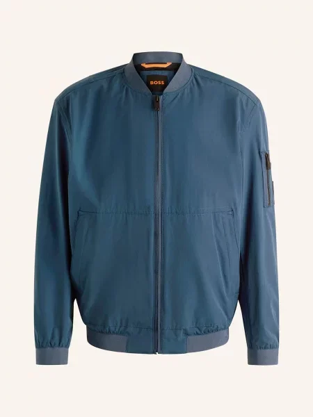 BOSS Orange kurtka bomber przejściowa niebieski