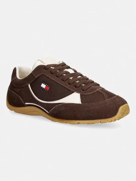 Tommy Jeans ARCHIVE LITE SUEDE sneakers de damă maro