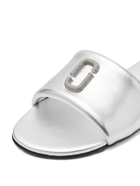 Sandale Marc Jacobs din piele argintiu