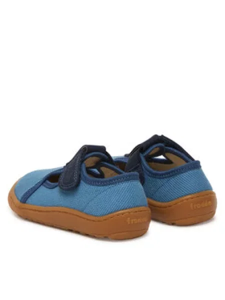 Copati Froddo Barefoot Canvas T-Bar M modra