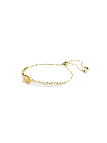 Bransoletka Swarovski elegancka do tenisa żółta