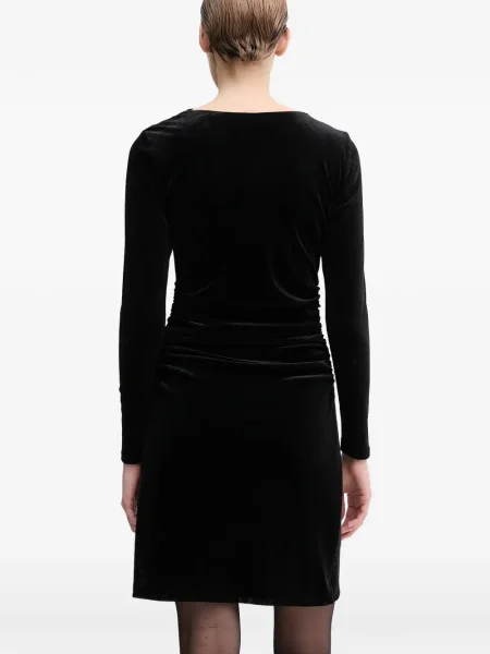 Rochie maxi Dkny lungă de costum negru