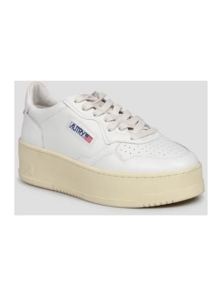 Sneakersy Autry skórzane na platformie białe