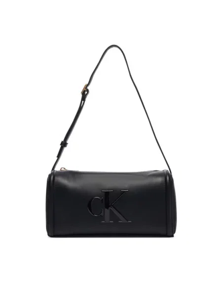 Calvin Klein Дамска чанта Bold Ck Slouchy Shoulder Bag черен