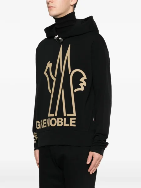 Hanorac cu glugă Moncler Grenoble negru