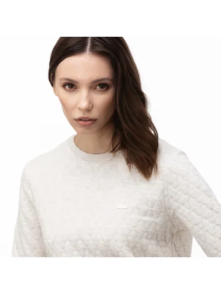 Lacoste светр з круглим вирізом білий