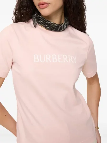 Tricou Burberry cu imagine roz