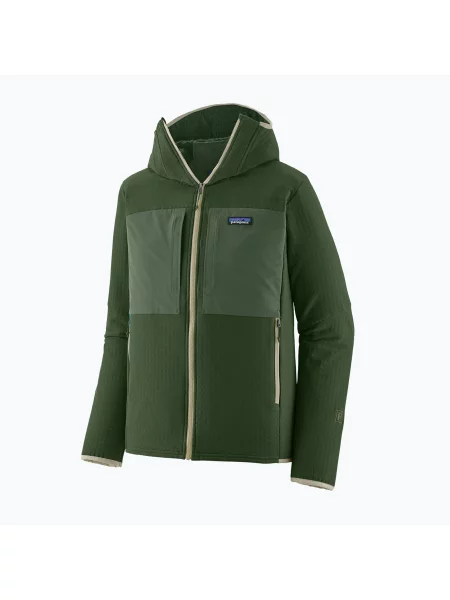 Trekingová mikina Patagonia R2 TechFace Hoody treeline green zelená