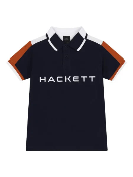 Koszulka polo dziecięca Hackett niebieska