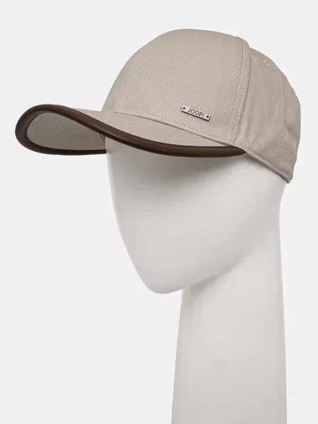 Шапка с козирка Joop! с изчистен дизайн бежово