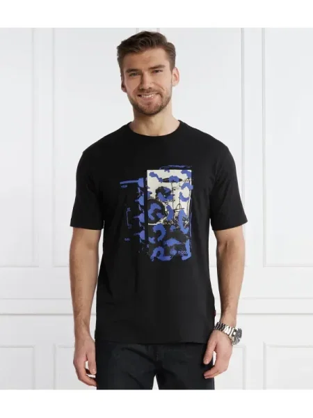 BOSS ORANGE Tricou TeRetroLeo | Relaxed fit negru