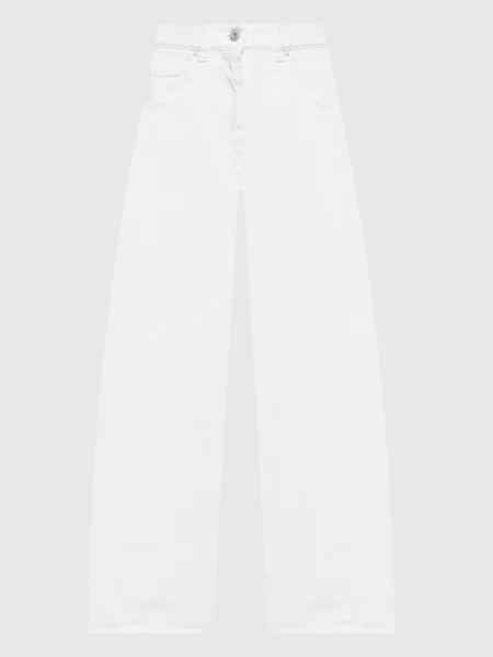 Широкие джинсы Brunello Cucinelli бежевые