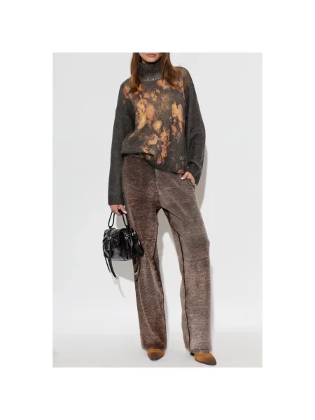 Lniany sweter Diesel szary