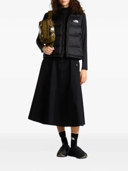 Пухен елец The North Face а-линия черно