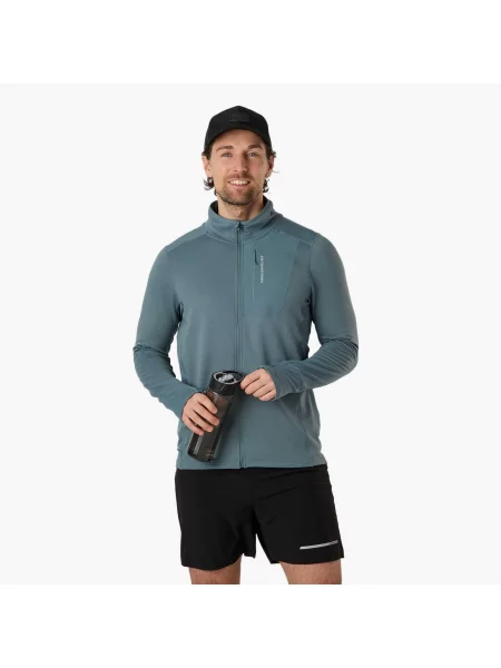 Bluza Wędrówki Mężczyzna Ultra Light Szybkoschnący zielona