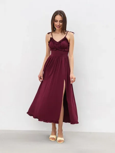 Сукня міді Romashka Фрезія бордовий
