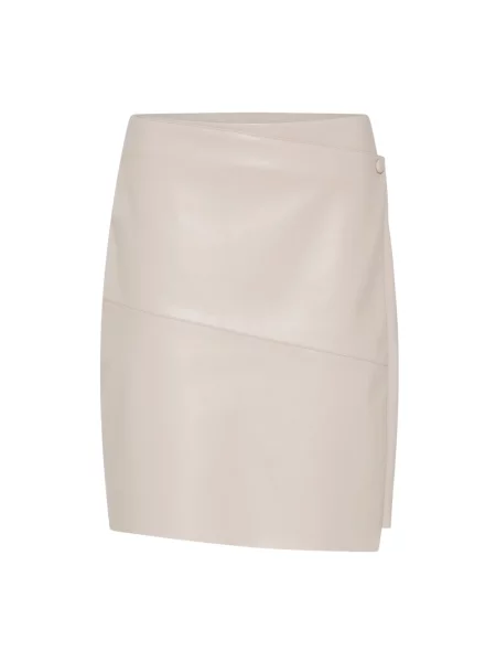 Spódnica skórzana Bruuns Bazaar szara