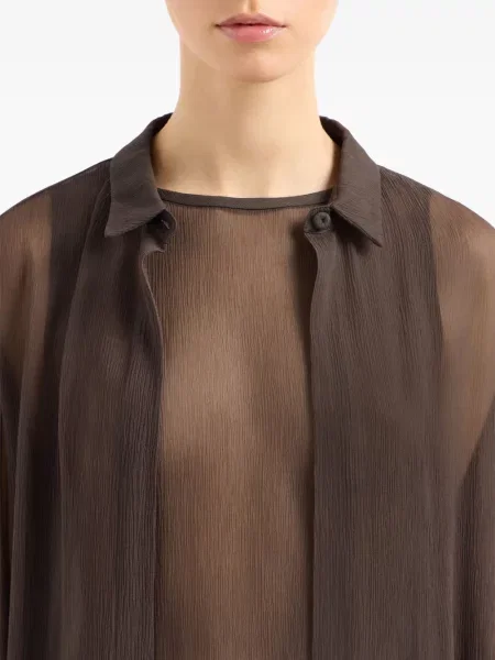 Top Giorgio Armani de mătase maro