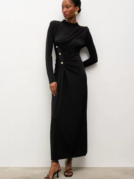 Сукня Answear.LAB maxi облягаюче чорний