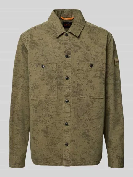 Kurtka koszulowa o kroju regular fit z czystej bawełny model Boss Orange
