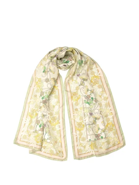 Fular Elizabetta cu model floral cu imagine galben