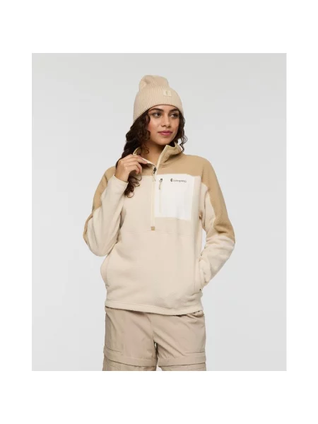 Polar Cotopaxi Abrazo Half Zip jasnobrązowy S biały