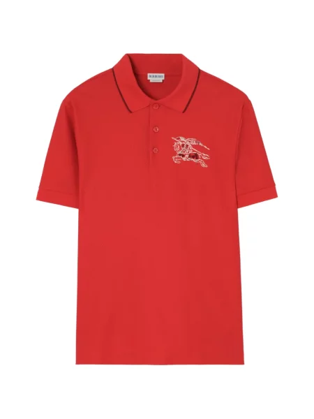 Tricou polo Burberry cu motiv cu inimi roșu