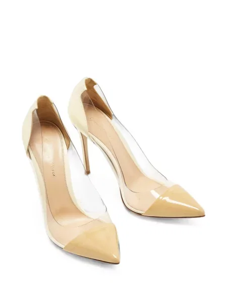 Pantofi cu toc Gianvito Rossi din piele de lac alb