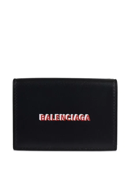 Portofel Balenciaga din piele cu autograf negru