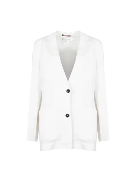 Lniana marynarka Tommy Hilfiger biała