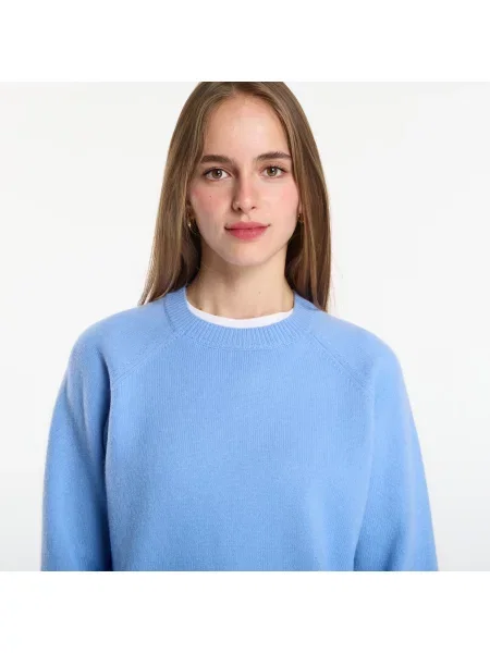 Пуловер Saint Barth Delphine Wool Sweater Light Blue M синьо