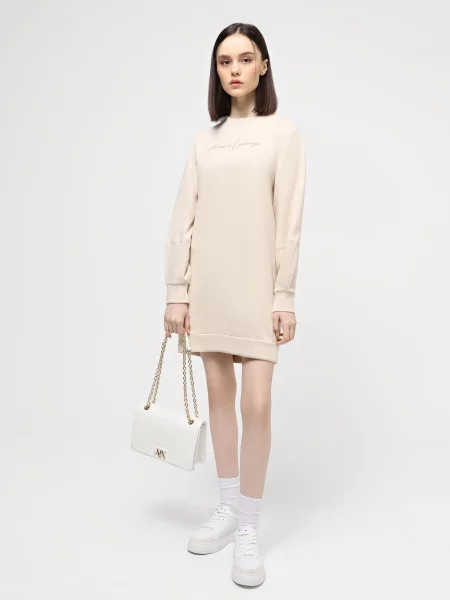 Armani Exchange Сукня міні бежевий