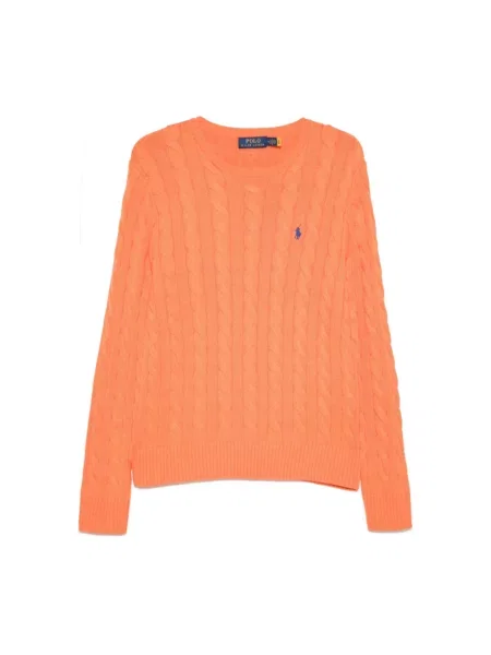 Sweter Polo Ralph Lauren z długim rękawem casual pomarańczowy